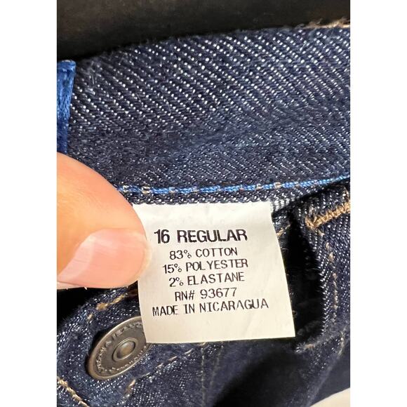 Arizona Jeans Dark Rinse Straight Fit Size 16 - Picture 3 of 3